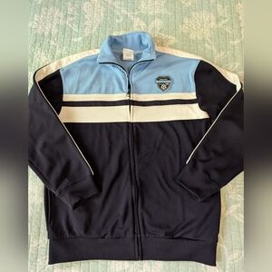 Prospirit Boy's Full-Zip Athletic Jacket - Light Blue & Navy. Size 10/12.